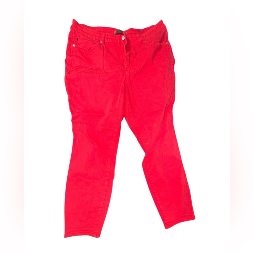 Judy Blue Vibrant Red Ankle Jeans